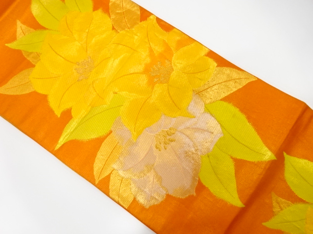 JAPANESE FUKURO OBI / WOVEN FLOWER